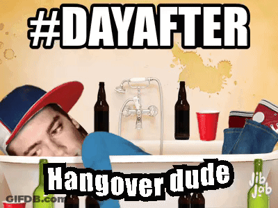 Man Laying In Bathtub Surrounded By Beer GIF