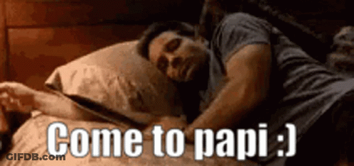 Man Laying In Bed Come To Papi GIF