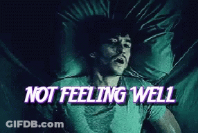 Man Laying In Bed Not Feeling Well GIF