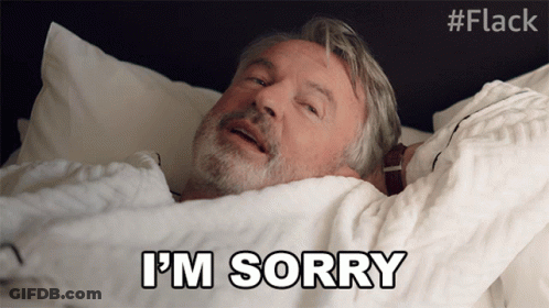 Man Laying In Bed Saying I'm Sorry GIF