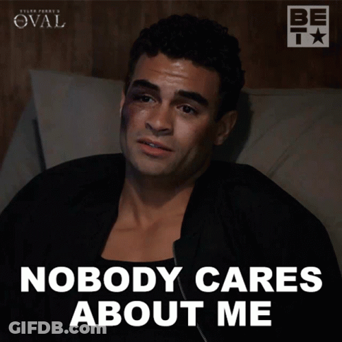 Man Laying In Bed Saying Nobody Cares About Me GIF