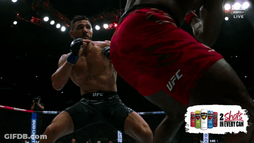 Man Laying In Boxing Ring 2 Shots In Every Can GIF