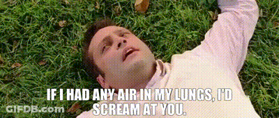 Man Laying In Grass Saying If I Had Any Air In My Lungs GIF