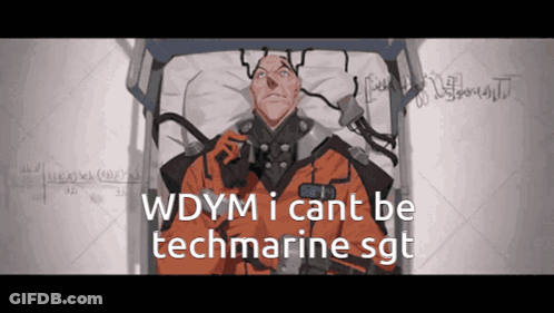 Man Laying In Hospital Bed WDYM I Cant Be Techmarine Sgt GIF