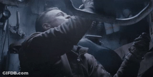 Man Laying In Tank Saying That's Better Than On The Bottom GIF