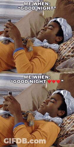Man Laying On Bed On Phone Me When Good Night GIF