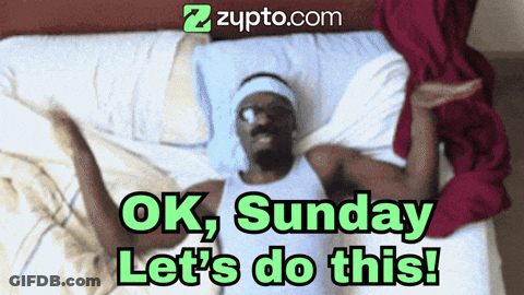 Man Laying On Bed Saying Ok Sunday Let's Do This GIF