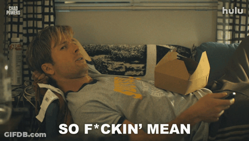 Man Laying On Bed Saying So Fckin Mean GIF