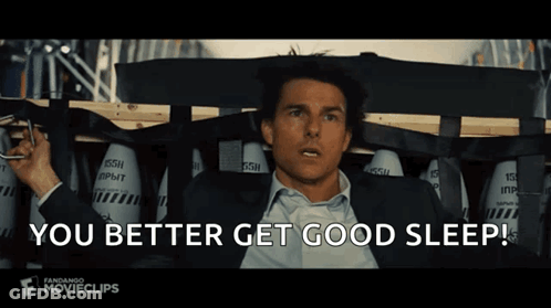 Man Laying On Bed Saying You Better Get Good Sleep GIF