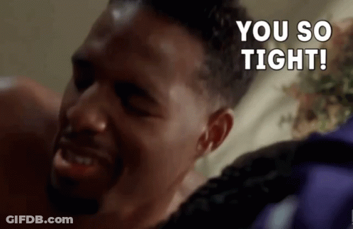 Man Laying On Bed Saying You So Tight GIF