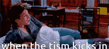 Man Laying On Bed When The Tism Kicks In GIF