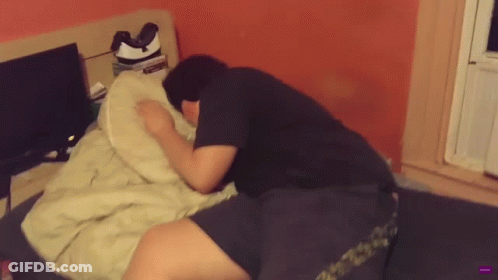 Man Laying On Bed With Netflix Pillow Sticker GIF