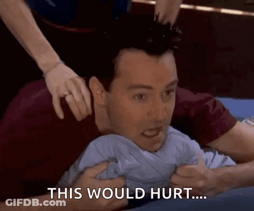 Man Laying On Bed Woman Holding Head Saying This Would Hurt GIF