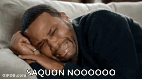 Man Laying On Couch Crying Saquon Nooooo GIF