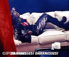 Man Laying On Couch Darkness GIF