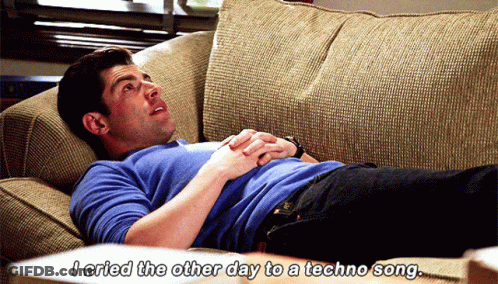 Man Laying On Couch I Cried The Other Day To A Techno Song GIF