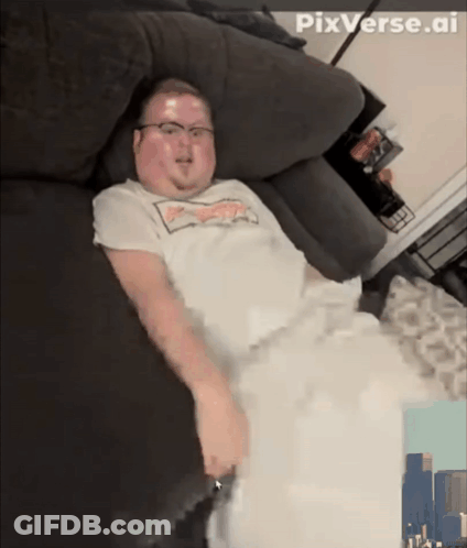 Man Laying On Couch Pixverse.ai GIF