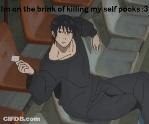 Man Laying On Floor Saying I'm On The Brink Of Killing My Self Pooks GIF