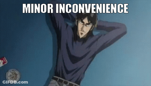 Man Laying On Floor Saying Minor Inconvenience GIF