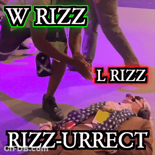 Man Laying On Floor Saying W Rizz L Rizz Rizz-Urrect GIF