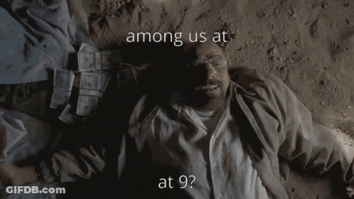 Man Laying On Ground Among Us At At 9 GIF