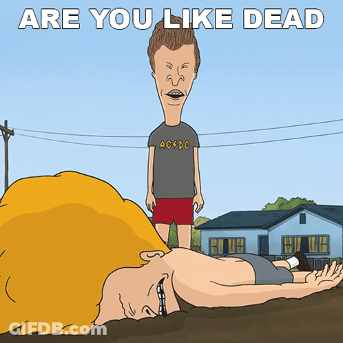 Man Laying On Ground Saying Are You Like Dead GIF