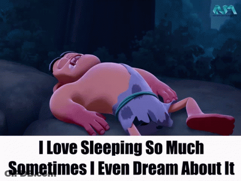 Man Laying On Ground Saying I Love Sleeping So Much Sometimes I Even Dream About It GIF