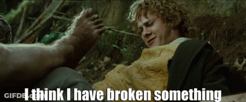 Man Laying On Ground Saying I Think I Have Broken Something GIF