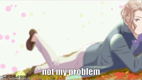 Man Laying On Ground Saying Not My Problem GIF