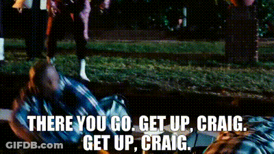 Man Laying On Ground Saying There You Go Get Up Craig GIF