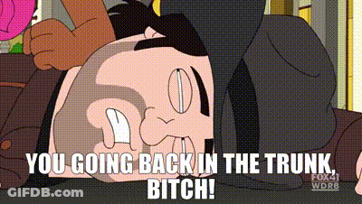 Man Laying On Ground Saying You Going Back In The Trunk Bitch GIF