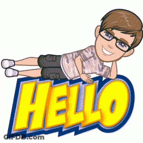 Man Laying On Stomach Hello GIF