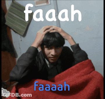Man Laying Under Red Blanket Saying Faaah Faaah GIF