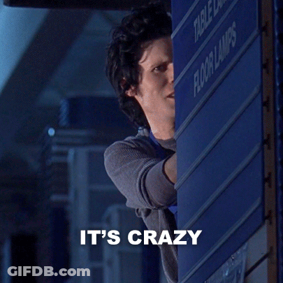 Man Leaning Against Wall Saying It's Crazy GIF
