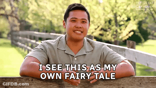 Man Leaning On Fence Says I See This As My Own Fairy Tale GIF