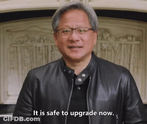 Man Leather Jacket Glasses Says Safe To Upgrade GIF