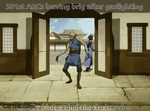 Man Leaving Brig After Gaslighting GIF