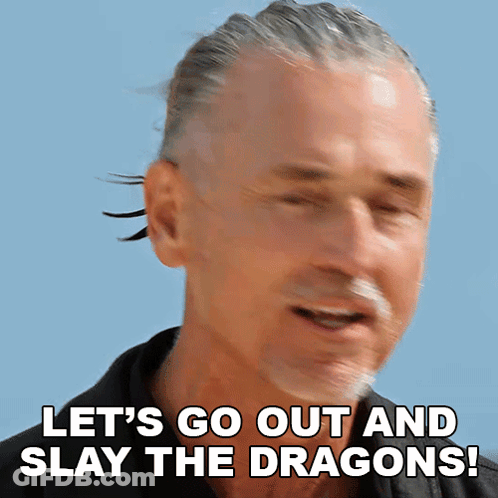 Man Let's Go Out And Slay The Dragons GIF