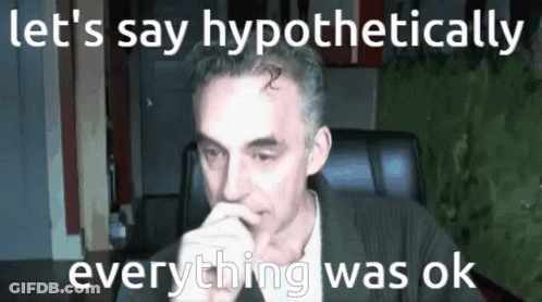 Man Let's Say Hypothetically Everything Was Ok GIF