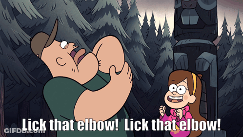 Man Licking Elbow Caption Lick That Elbow GIF