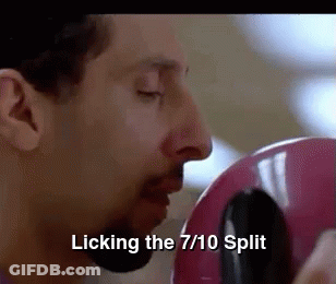 Man Licking Pink Object Saying Licking The 7 / 10 Split GIF