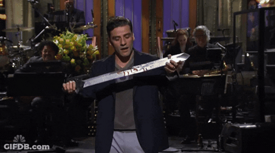 Man Licking Sword GIF