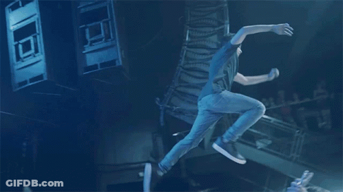 Man Lifted By Crowd At Concert GIF