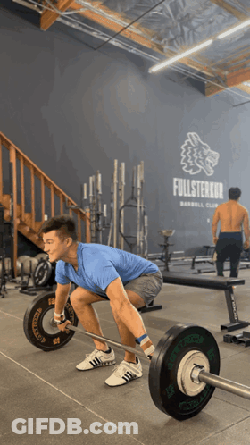 Man Lifting Barbell At Fullsterker Sign GIF