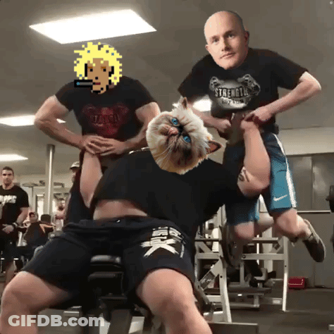 Man Lifting Barbell In Strength Shirt GIF