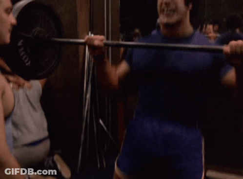Man Lifting Barbell GIF