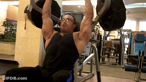 Man Lifting Barbell With JV Sign GIF
