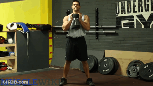 Man Lifting Dumbbell At Undergear Gym GIF