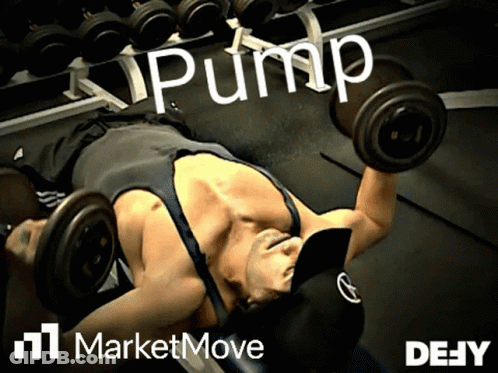 Man Lifting Dumbbells On Bench With Pump GIF