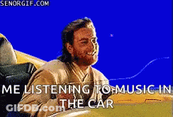 Man Listening To Music In Car GIF